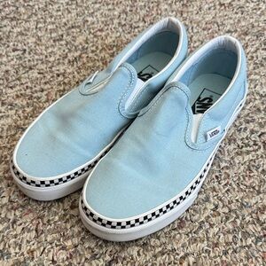 Vans Light Blue Slip-On Sneakers